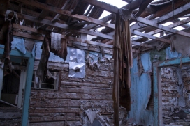 This is the living room of an old homestead in Lemhi County, Idaho