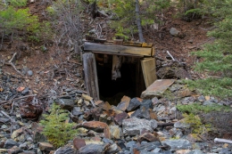This is an abandoned mineshaft in Lemhi County, Idaho