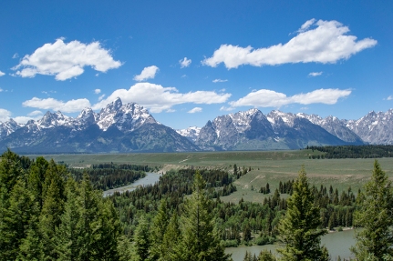 The mighty Tetons and the majestic Snake River